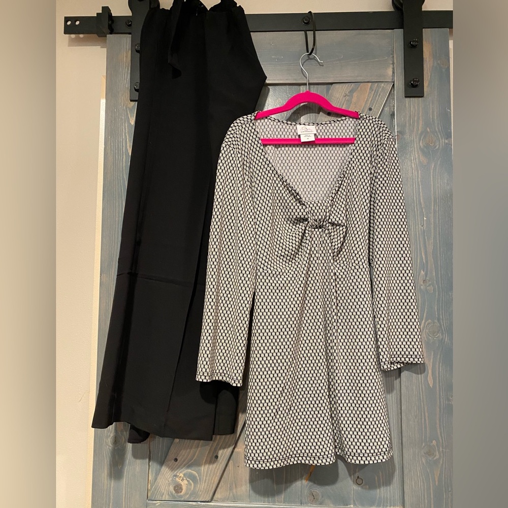 Motherhood Maternity Black and White Bow Outfit Bundle - Size Medium
